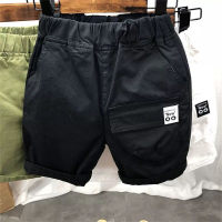 Children's shorts summer thin loose outer wear shorts boys and girls summer shorts baby stylish overalls trendy  Black