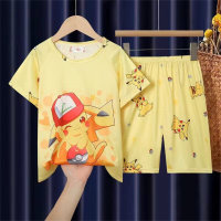 Boys Cartoon Casual Daily T-shirt Set Cotton Home Clothes Pajamas Fashion Mickey  Multicolor