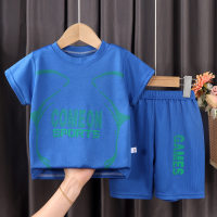 Novo estilo de uniformes de basquete infantil para meninos e meninas, ternos de malha de secagem rápida de verão para crianças médias e grandes, roupas esportivas de manga curta  Azul