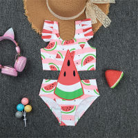 Children's swimsuit foreign trade girls one-piece swimsuit baby baby cute cartoon sleeveless briefs one-piece swimsuit  Multicolor