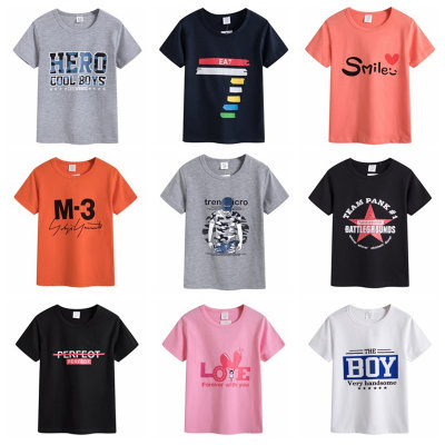 2024 new children's clothing for middle and large children summer sweat-absorbent T-shirts for boys and girls student casual tops