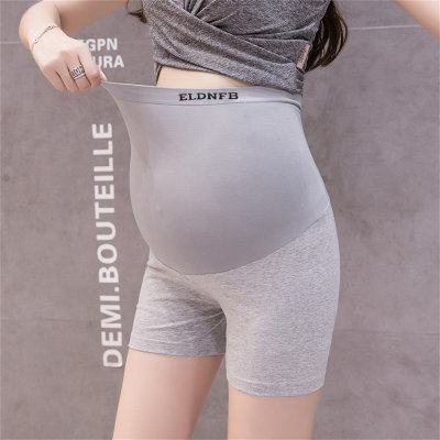 Calças de segurança para mulheres grávidas verão finas anti-exposição podem ser usadas fora shorts de gravidez ajustáveis