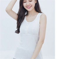 Breastfeeding vest sling summer thin maternity feeding top with base layer postpartum clothes without wearing underwear when going out  White