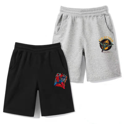 Pacote de dois novos shorts de verão para meninos, shorts infantis, calças casuais infantis médias e grandes