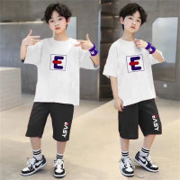 Foreign trade children's clothing boys suits for middle and large children loose quick-drying mesh breathable basketball uniforms sports thin style one piece drop shipping  White