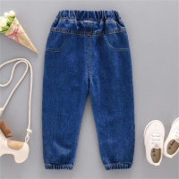 Children's Jeans Stretch Cute Cool Baby Children's Outerwear Pants  Blue