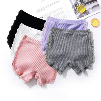 Summer cotton girls safety pants shorts double layer crotch children's underwear leggings anti-exposure three-quarter pants insurance pants