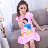 Girls Nightdress Summer Short Sleeve Baby Girl Cartoon Cute Pajamas Little Girl Anti-Kick Children Home  Multicolor