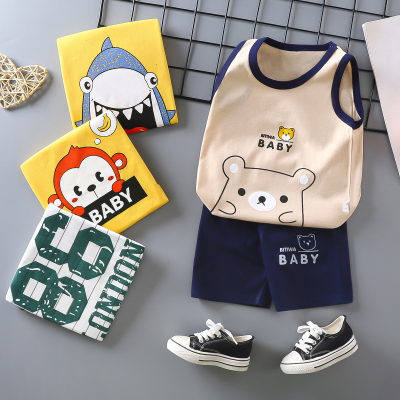 Children vest suits a summer cotton new boys baby clothing children's clothing