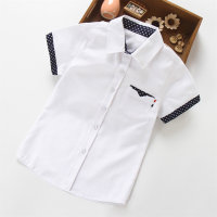 boys short sleeve shirts children's shirts  White