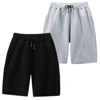 Children's trousers with extra fat and extra fat, pure cotton terry casual shorts, loose, thin, three-quarter length pants for middle and large children