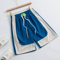 New summer children's shorts boys' shorts pocket sports casual pants girls' fashionable hot pants beach pants  Blue