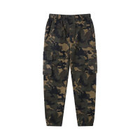 Boys' camouflage overalls and children's casual pants  Green