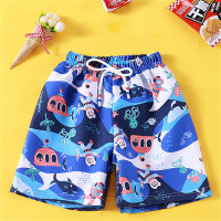 Summer children's shorts, beach trunks, swimming trunks, boys' casual loose outerwear, fashionable five-point pants  Blue