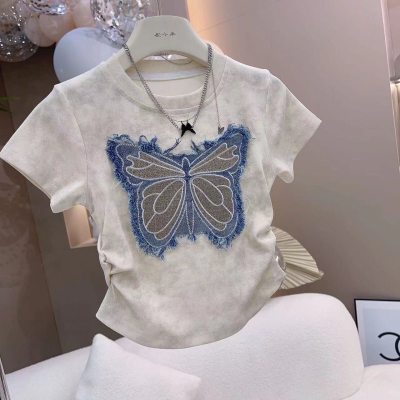 Girls' short-sleeved summer new Korean style children's clothing tops casual bottoming shirts fashionable children's T-shirts