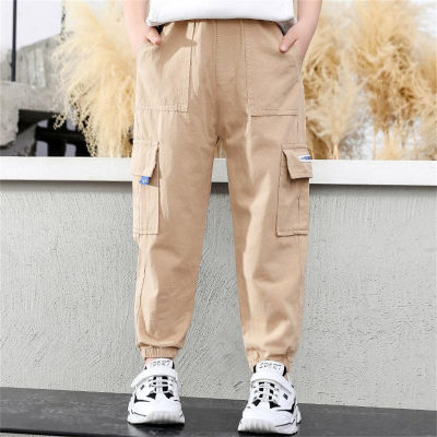 Boys' trousers new style medium and large children's casual pants overalls