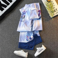 Children's clothing boys' summer basketball uniforms quick-drying sports clothing for older children thin boys  Blue
