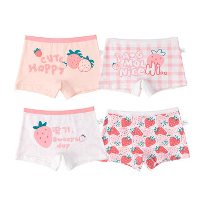 New arrival children's girls underwear pure cotton boxer baby triangle no clip pp medium and large children girls shorts wholesale