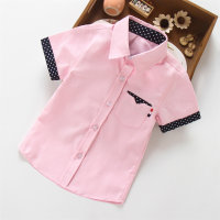 boys short sleeve shirts children's shirts  Pink