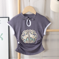 T-shirt à manches courtes pour bébé, en modal, de Style coréen, nouvelle collection  gris