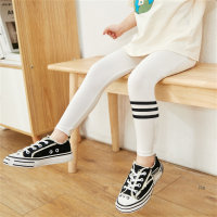 Girls' pants summer thin solid color modal leggings can be worn outside in summer  Beige
