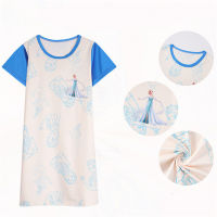 فستان نوم صيفي للأطفال تي شيرت ملابس خارجية ملابس منزلية فستان نوم لطيف إلسا  متعدد الألوان