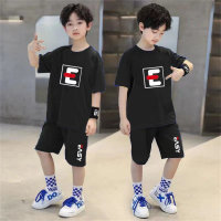 Foreign trade children's clothing boys suits for middle and large children loose quick-drying mesh breathable basketball uniforms sports thin style one piece drop shipping  Black
