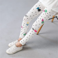 Pantalones de nueve puntos para niños de 3 a 11 años, mallas ajustadas elásticas estampadas para niñas, nuevo estilo  Multicolor