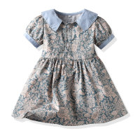 Children's suits boys' short-sleeved printed shirts overalls girls' dresses parent-child outfits  Style 1