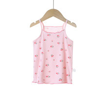 New children's clothing, children's vests, girls' suspenders, summer modal pajamas, printed home clothes, dropshipping  Pink