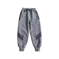 Sports pants for big boys handsome casual pants for middle and large children loose trendy sweatpants  Gray