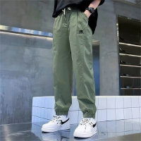 Children's summer thin anti-mosquito trousers for middle and large children's spring sports trousers  Green