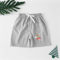 Pantalones cortos de verano para niños, ropa para niños, pantalones cortos de algodón de estilo coreano para niños y niñas  gris