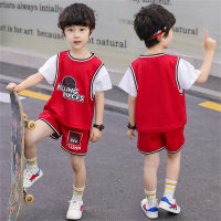 Boys' sports quick-drying two-piece summer basketball uniform for boys  Red
