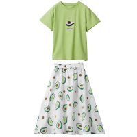 Vestidos de verano para niñas, nuevos estilos de verano para niños medianos y grandes, vestidos de princesa, vestidos de manga corta  Verde