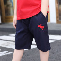 Boys' summer casual shorts thin cropped pants for middle-aged children  Navy Blue