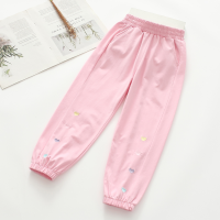 Girls pants summer thin children's trousers casual sports  Pink