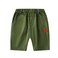 Boys' summer casual shorts thin cropped pants for middle-aged children  Green