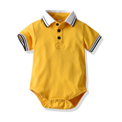 Parent-child summer children's clothing, brother and sister clothes, boys and girls baby polo lapel jumpsuit
