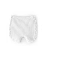 Summer cotton girls safety pants shorts double layer crotch children's underwear leggings anti-exposure three-quarter pants insurance pants  White