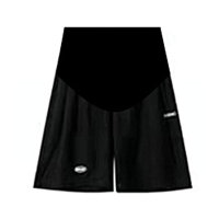 Maternity shorts women's summer thin outer wear short adjustable size  Black