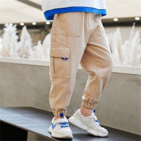 Boys' trousers new style medium and large children's casual pants overalls  Khaki