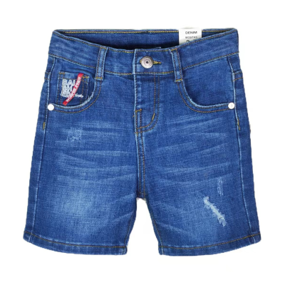 New spring and summer boys' light blue denim high waist shorts for middle and large children, comfortable, skin-friendly, loose and breathable high street