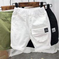 Children's shorts summer thin loose outer wear shorts boys and girls summer shorts baby stylish overalls trendy  White