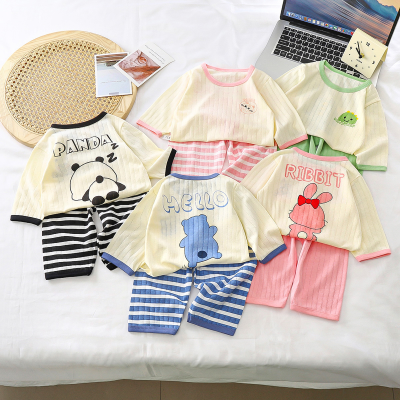 Children's home clothes suits summer new pure cotton air-conditioning clothes baby summer children's clothes