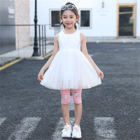 Children's simple and stylish tight stretch pants girls candy color thin cartoon shorts  Pink