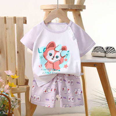 Summer cute girls short-sleeved cotton home clothes
