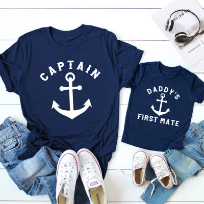 Camisetas combinando com estampa de letras da moda para papai e eu