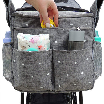 Solid Color Starred Durable Large Capacity Multifunctional Stroller Storage Bag