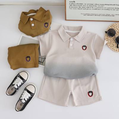 Boys summer polo shirt suit children's clothes thin baby summer short-sleeved shorts two-piece suit